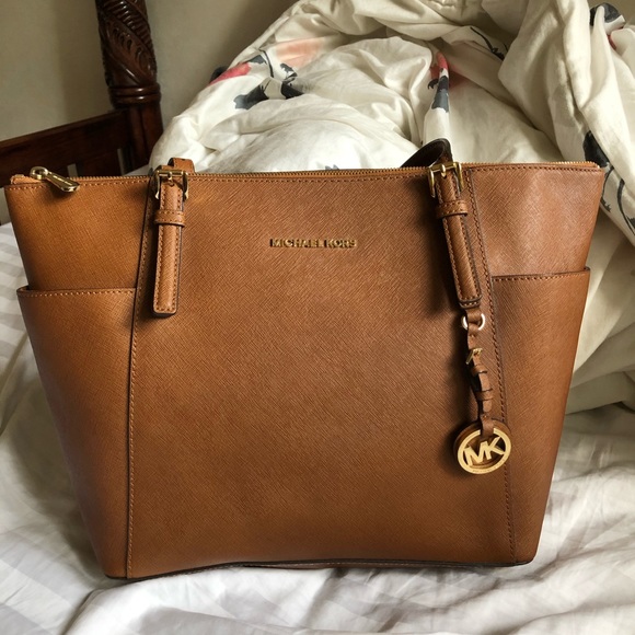 Brown Michael Kors Jet Set Tote Shoulder Bag - Picture 6 of 9